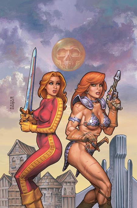RED SONJA BARBARELLA #2 CVR F JOSEPH MICHAEL LINSNER METAL PREMIUM VAR CB (12/16/2026)
