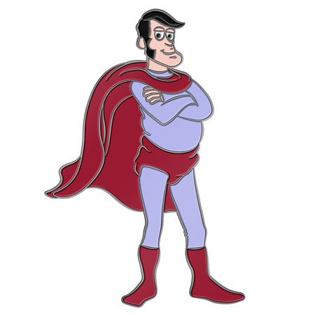 AARDMAN 50 AARDMAN AARD MAN SUPERHERO ENAMEL PIN BADGE (01/13/2027)