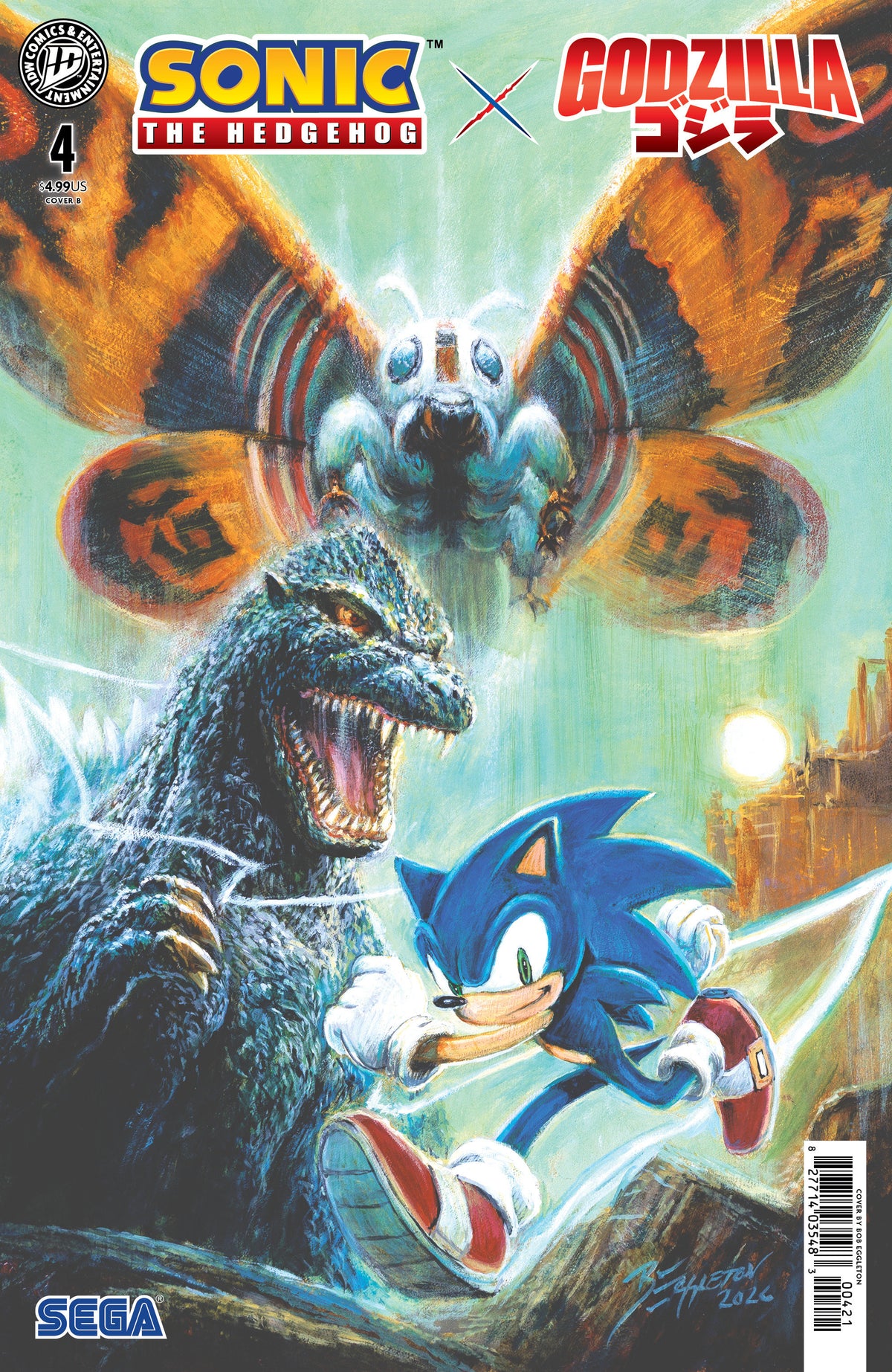 Sonic the Hedgehog x Godzilla #4 Variant B (Eggleton) CB (11/11/2026)