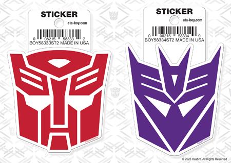 ATA-BOY TRANSFORMERS 12 PIECE STICKER PACK (NET) (11/11/2026)