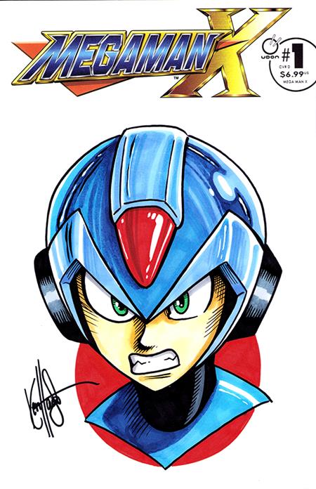 DF MEGAMAN X #1 BLANK VARIANT SIGNED AND REMARKED BY KEN HAESER CB (11/25/2026)