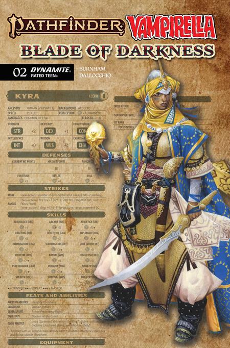 PATHFINDER VAMPIRELLA BLADE OF DARKNESS #2 CVR C WAYNE REYNOLDS CHARACTER SHEET VAR CB (11/25/2026)