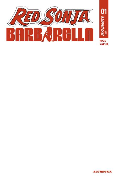 RED SONJA BARBARELLA #1 CVR H BLANK AUTHENTIX VAR CB (11/04/2026)