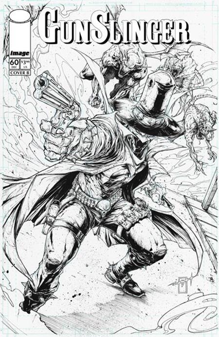 GUNSLINGER SPAWN #60 CVR B JONATHAN URIBE B&W VAR CB (11/18/2026)