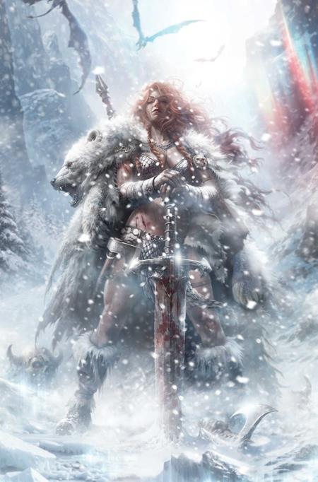 RED SONJA SOLSTICE SPECIAL #1 (ONE SHOT) CVR E FRANCESCO MATTINA METAL PREMIUM VAR CB (01/13/2027)