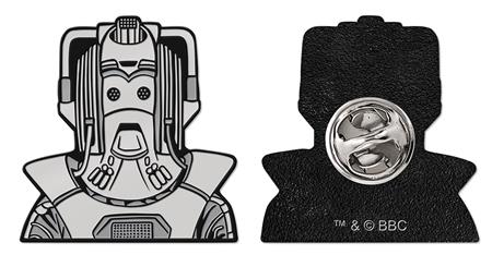 DOCTOR WHO 1980s CYBERMAN NO TEXT ENAMEL PIN BADGE (01/13/2027)