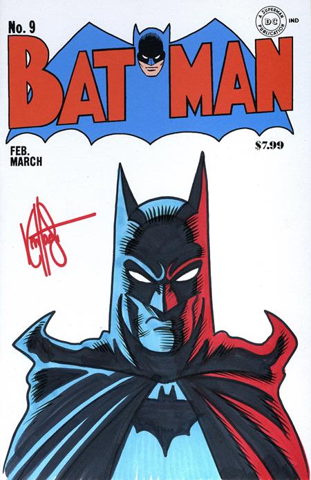 DF BATMAN #9 FACSIMILE EDITION BLANK VARIANT SIGNED AND REMARKED BY KEN HAESER WITH A BATMAN SKETCH CB (01/27/2027)
