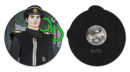 CAPTAIN SCARLET CPT BLACK ENAMEL PIN BADGE (02/10/2027)