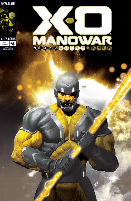 X-O Manowar: Black, White & Gold #4 Variant B (Olivetti Black, White & Gold Variant) CB (01/27/2027)
