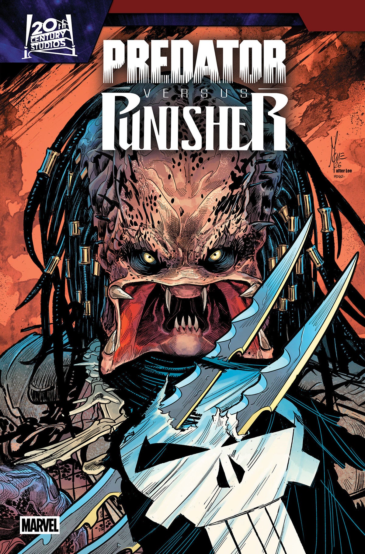PREDATOR VS. PUNISHER #3 COVER B MARCO CHECCHETTO HOMAGE VARIANT CB (01/27/2027)