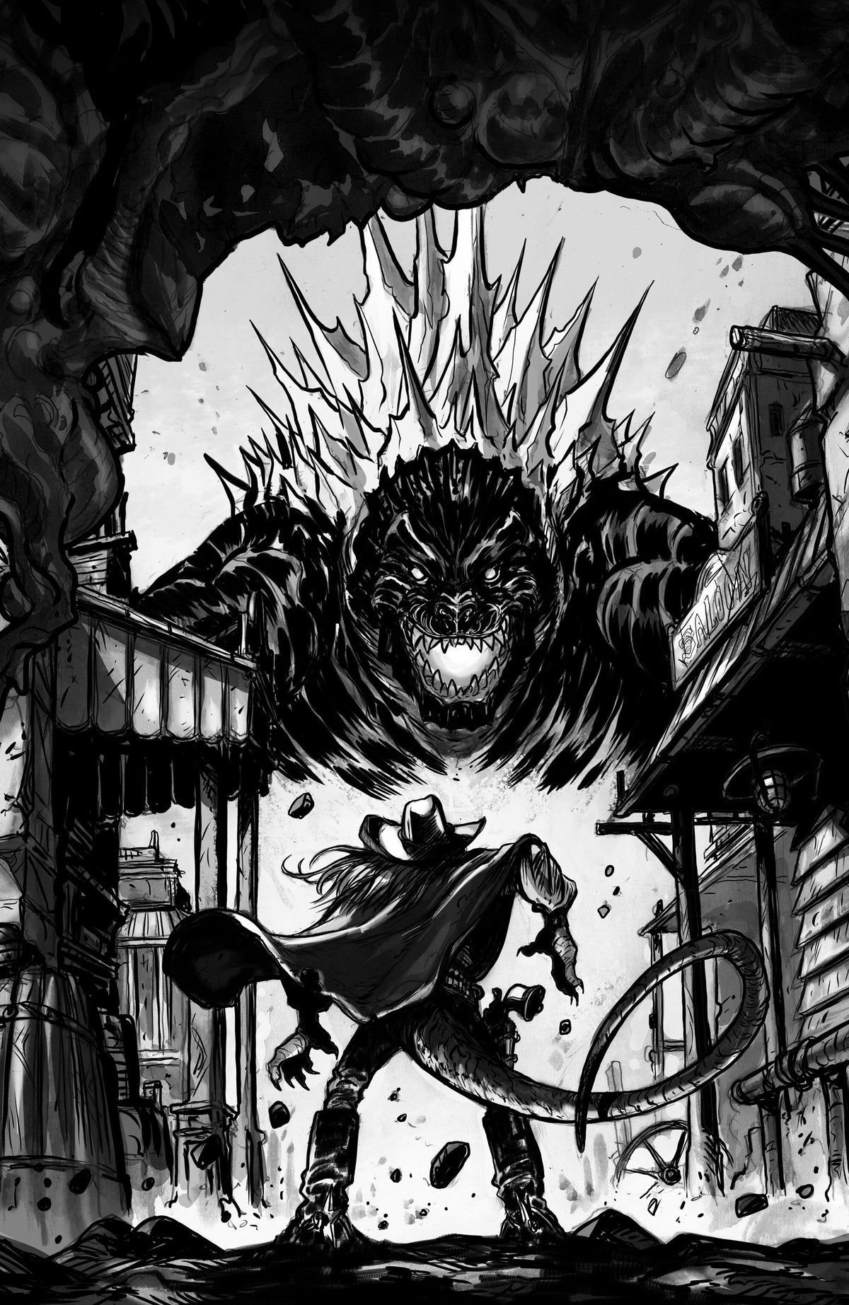 Godzilla: Revenge of the Deadzone [Kai-Sei Era] #4 Variant RI (10) (Tunica B&W Full Art) CB [1:10] (01/27/2027)