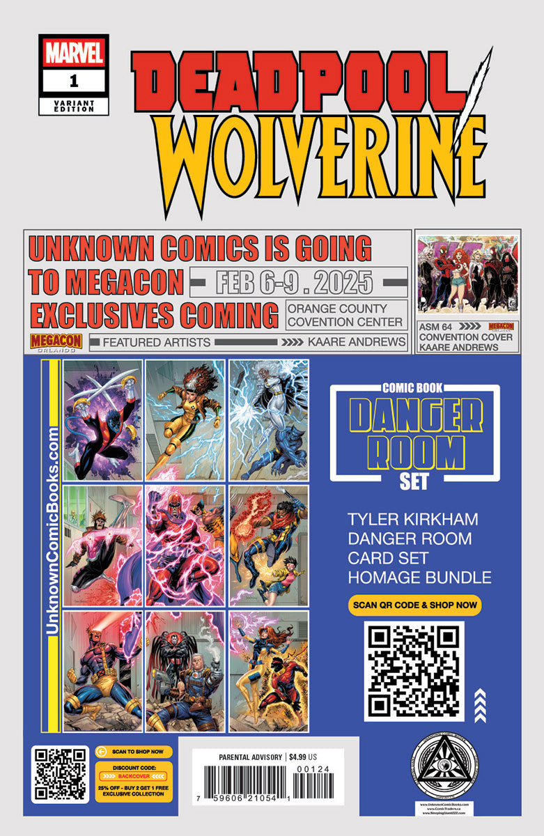 [2 PACK] Deadpool / Wolverine #1 & Ultimate Wolverine #1 Unknown Comics Tyler Kirkham Exclusive Var (01/15/2025)