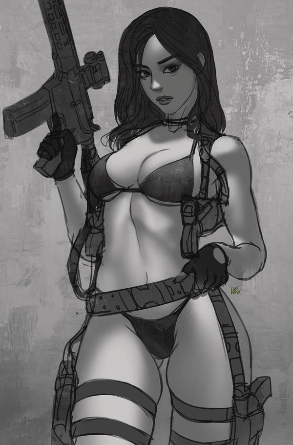 GUN HONEY COLLISION COURSE #2 FOC LIM B&W INK VIRGIN (MR)