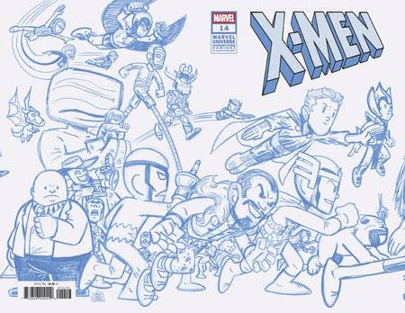 X-MEN #14 CHRIS GIARRUSSO MARVEL UNIVERSE CONNECTING BLUE LINE SKETCH VARIANT G[1:50] CB  (04/02/2025)