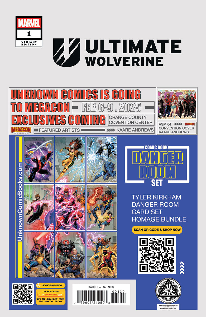 [2 PACK] Deadpool / Wolverine #1 & Ultimate Wolverine #1 Unknown Comics Tyler Kirkham Exclusive Var (01/15/2025)