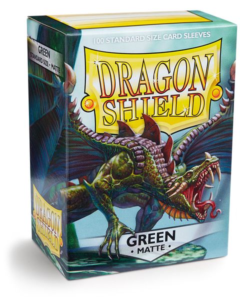 Dragon Shield 100ct Box Deck Protector Matte Green