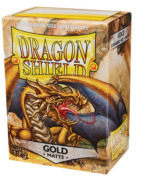 Dragon Shield 100ct Box Deck Protector Matte Gold