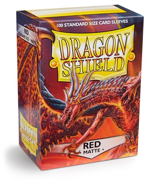 Dragon Shield 100ct Box Deck Protector Matte Red